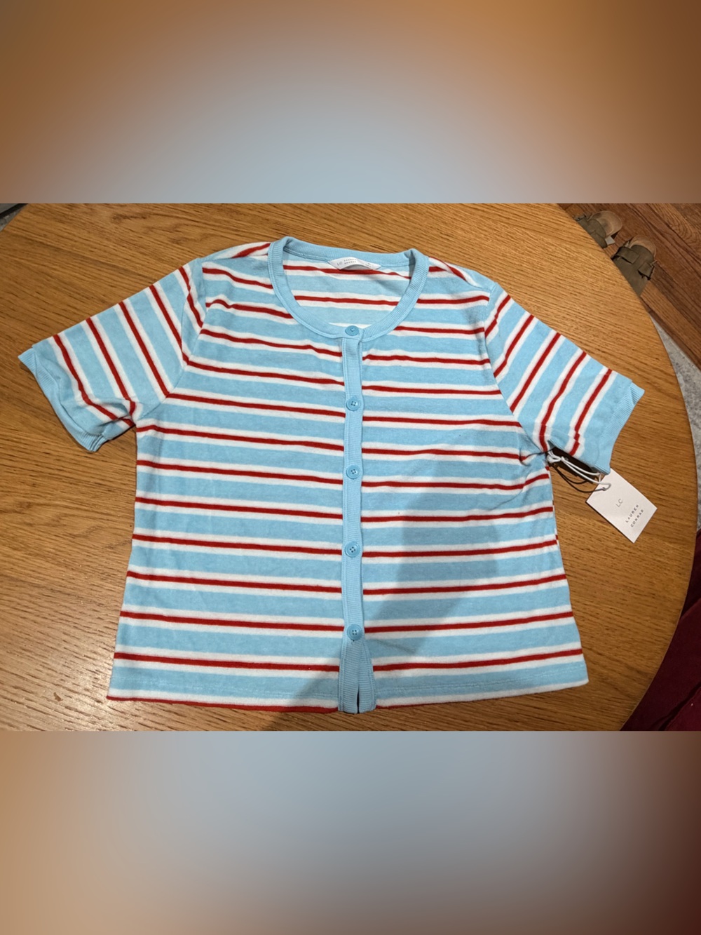 NWT Lauren Conrad pajama set in Bleu , red and white